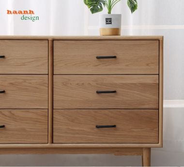  Tủ ngăn kéo gỗ sồi tự nhiên sản phẩm cho phòng ngủ hiện đại TNG 003