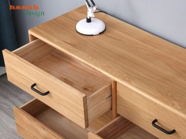 Tủ ngăn kéo gỗ sồi tự nhiên sản phẩm cho phòng ngủ hiện đại TNG 003