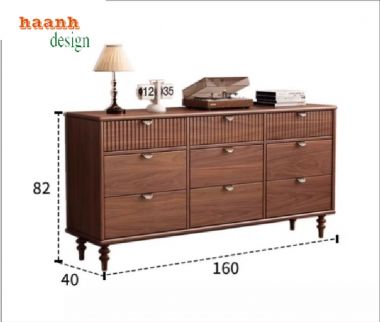 Mẫu tủ ngăn kéo gỗ tân cổ điển đẹp nhất hiện nay-TNT 005