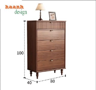 Mẫu tủ ngăn kéo gỗ tân cổ điển đẹp nhất hiện nay-TNT 005