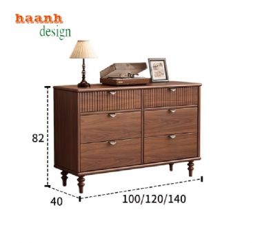 Mẫu tủ ngăn kéo gỗ tân cổ điển đẹp nhất hiện nay-TNT 005