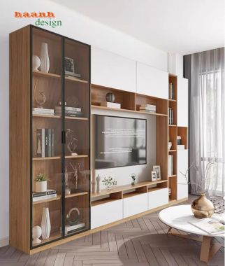 Mẫu tủ tường gỗ công nghiệp đẹp, bền, giá tốt 2025-TPK 005