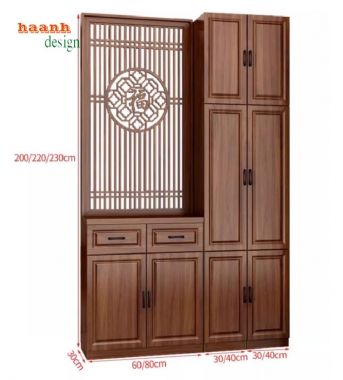 Top mẫu tủ gỗ trang trí phòng khách hiện đại, sang trọng 2025-TPK 012