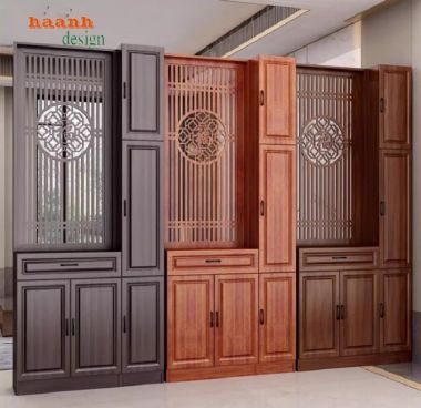 Top mẫu tủ gỗ trang trí phòng khách hiện đại, sang trọng 2025-TPK 012