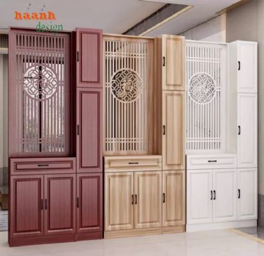 Top mẫu tủ gỗ trang trí phòng khách hiện đại, sang trọng 2025-TPK 012