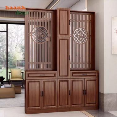 Top mẫu tủ gỗ trang trí phòng khách hiện đại, sang trọng 2025-TPK 012