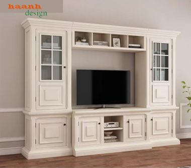 Tủ kệ gỗ phòng khách hiện đại kết hợp kệ tivi và tủ rượu đẹp-TPK 014