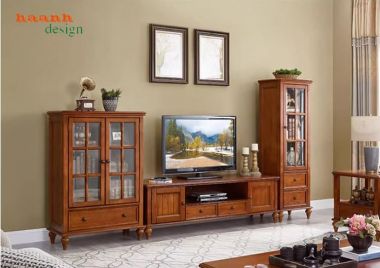 Tủ rượu phòng khách đẹp thiết kế hiện đại sơn PU Inchem-TPK 015