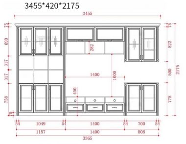 Mẫu tủ tường bằng gỗ phòng khách đẹp xu hướng mới-TPK 013