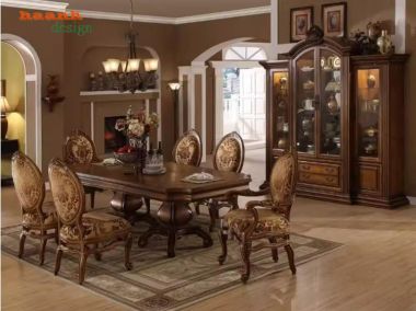 Mẫu tủ rượu tân cổ điển đẹp sang trọng cho phòng khách cao cấp-TCC 016