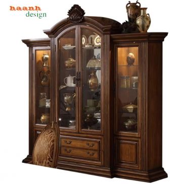 Mẫu tủ rượu tân cổ điển đẹp sang trọng cho phòng khách cao cấp-TCC 016