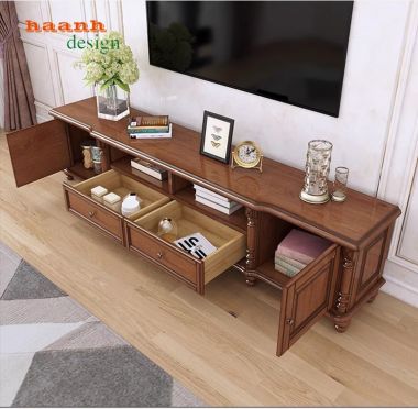 Kệ tủ gỗ phòng khách tân cổ điển châu âu TTC 005
