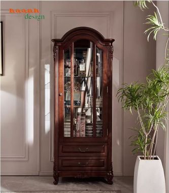 Mẫu tủ rượu phòng khách đẹp phong cách Pháp cao cấp-TCC 015