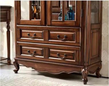 Tủ rượu tân cổ điển đẹp – Nội thất sang trọng cho phòng khách-TCC 017