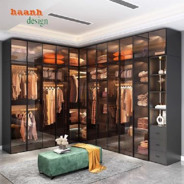 Tiện lợi khi sử dụng tủ áo gỗ công nghiệp cánh kính-TCK 004
