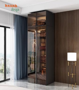 Tiện lợi khi sử dụng tủ áo gỗ công nghiệp cánh kính-TCK 004