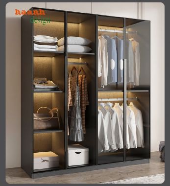 Tự tin khoe vẻ đẹp của tủ quần áo cánh kính-TCK 001