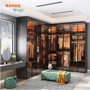 Tiện lợi khi sử dụng tủ áo gỗ công nghiệp cánh kính-TCK 004