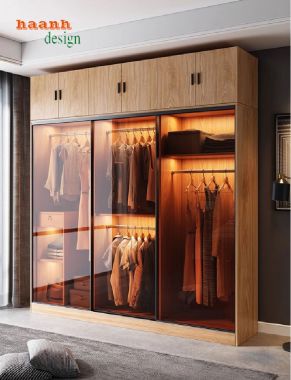 Hiện đại hóa không gian với tủ áo cánh kính cửa lùa-TCK 005