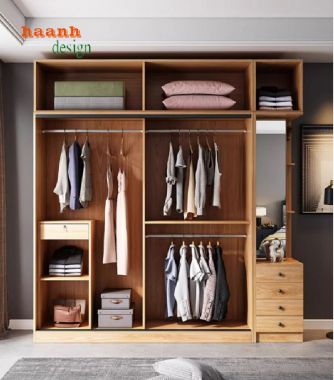 Hiện đại hóa không gian với tủ áo cánh kính cửa lùa-TCK 005