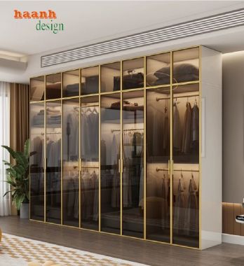 Nâng cấp không gian sống với tủ áo gỗ cánh kính-TCK 006