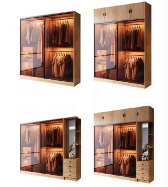 Hiện đại hóa không gian với tủ áo cánh kính cửa lùa-TCK 005