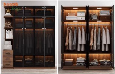 Những tính năng nổi bật của tủ quần áo gỗ cánh kính-TCK 002