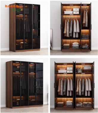 Những tính năng nổi bật của tủ quần áo gỗ cánh kính-TCK 002