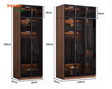 Những tính năng nổi bật của tủ quần áo gỗ cánh kính-TCK 002