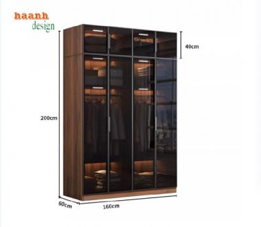 Những tính năng nổi bật của tủ quần áo gỗ cánh kính-TCK 002