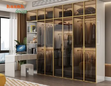 Nâng cấp không gian sống với tủ áo gỗ cánh kính-TCK 006
