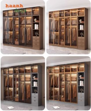 Tủ Quần Áo Gỗ Cánh Kính – Kết Hợp Thẩm Mỹ Và Công Năng-TCK 007