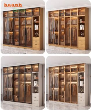 Tủ Quần Áo Gỗ Cánh Kính – Kết Hợp Thẩm Mỹ Và Công Năng-TCK 007