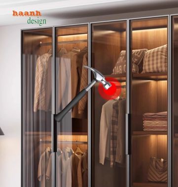 Tủ Quần Áo Gỗ Cánh Kính – Kết Hợp Thẩm Mỹ Và Công Năng-TCK 007