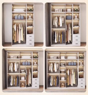 Tủ quần áo gỗ cánh kính – Xu hướng nội thất 2026-TCK 009