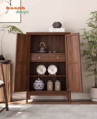 Mẫu tủ quần áo đẹp bằng gỗ thiết kế chữ A độc đáo phong thủy-TAG 013