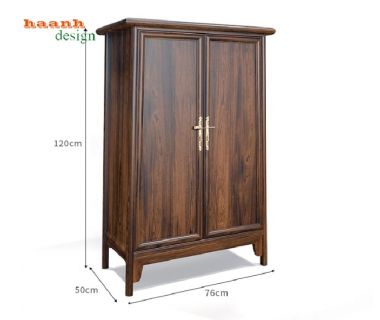 Mẫu tủ quần áo đẹp bằng gỗ thiết kế chữ A độc đáo phong thủy-TAG 013