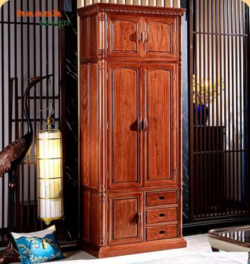 Mẫu tủ quần áo gỗ hương đẹp thiết kế tinh tế chuẩn cao cấp-TAG 015