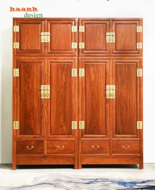 Tủ áo đời minh gỗ tự nhiên phong cách Á Đông TAG 001