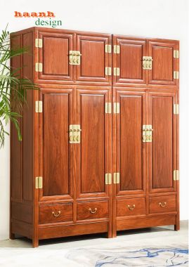 Tủ áo đời minh gỗ tự nhiên phong cách Á Đông TAG 001