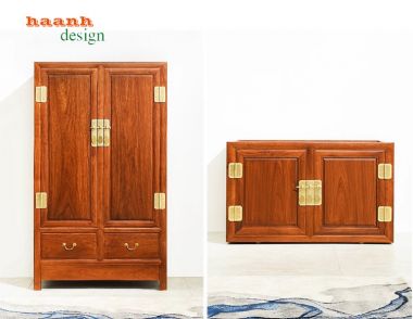 Tủ áo đời minh gỗ tự nhiên phong cách Á Đông TAG 001