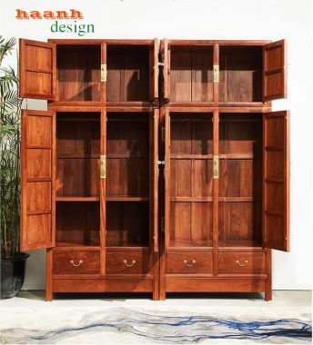 Tủ áo đời minh gỗ tự nhiên phong cách Á Đông TAG 001