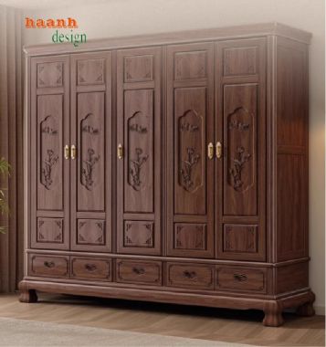 Chọn lựa tủ áo gỗ cánh chạm cho phòng ngủ hoàn hảo-TAG 009