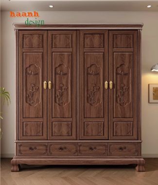 Chọn lựa tủ áo gỗ cánh chạm cho phòng ngủ hoàn hảo-TAG 009