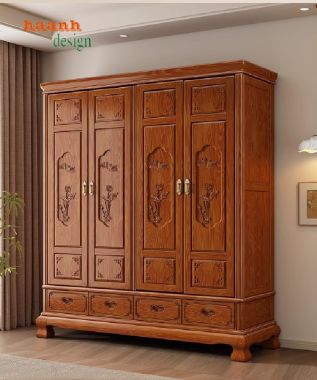 Chọn lựa tủ áo gỗ cánh chạm cho phòng ngủ hoàn hảo-TAG 009