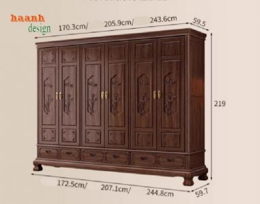 Chọn lựa tủ áo gỗ cánh chạm cho phòng ngủ hoàn hảo-TAG 009