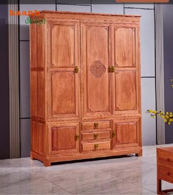 Tủ đựng quần áo bằng gỗ hương – Bền đẹp theo thời gian-TAG 012