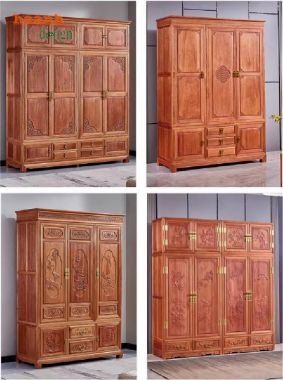 Tủ đựng quần áo bằng gỗ hương – Bền đẹp theo thời gian-TAG 012