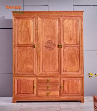 Tủ đựng quần áo bằng gỗ hương – Bền đẹp theo thời gian-TAG 012