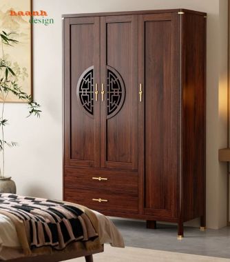 Tủ quần áo cao cấp thiết kế sang trọng chuẩn Á Đông-TAG 016